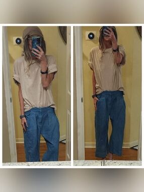 OOAK CUSTOM HAND DYED Free People Sweet Talk Chino Barrel Pants